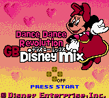 Dance Dance Revolution GB title screen for GameBoy Color